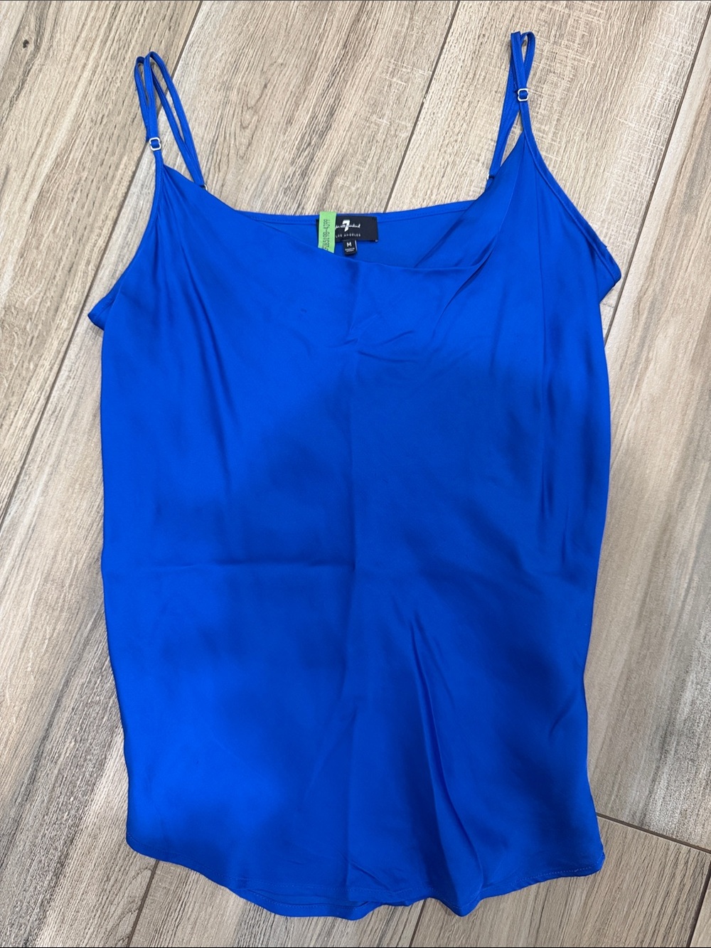 7 For All Mankind Royal Blue Adjustable Strap Camisole